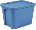 18 Gal Stackable Storage Bin with Lid for Home & Dorm, Blue
