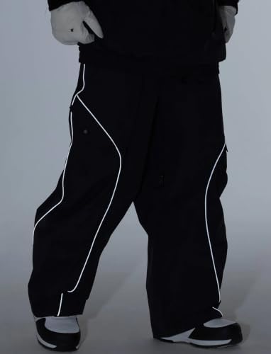 GSOU SNOW Mens Womens Baggy Snowboard Pants Snow Ski Reflective Waterproof