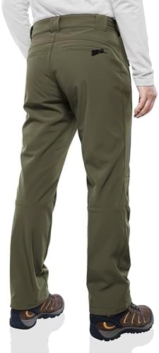 Outdoor Ventures Men's Fleece Lined Ski Snow Pants Waterproof Insulated