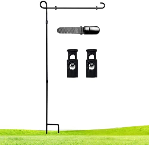1 Pack Garden Flag Stand Holder Pole, Proof Metal Paint Yard Flag Stand
