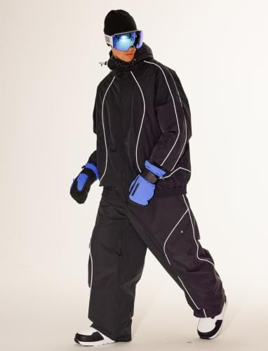 GSOU SNOW Mens Womens Baggy Ski Pants Snowboard Pants
