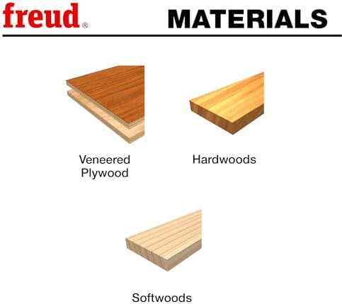 Freud Premier Adjustable Rail & Stile Bit - Ideal for Doors, Windows, Veneered Plywood, Hardwoods & Softwoods - 1-11/16" Diameter, 1/2" Shank - 99-762