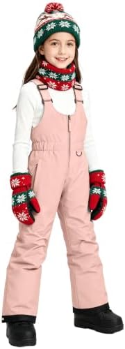 wantdo Girls Ski Pants Winter Snow Bibs Kids Insulated Snowboarding Overall