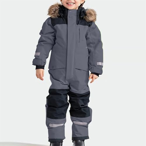 YRAETENM Snow Suit for Kids Boys Girls One Piece Snowsuit Girls and Boys Waterproof Insulated Winter Jumpsuit Coveralls
