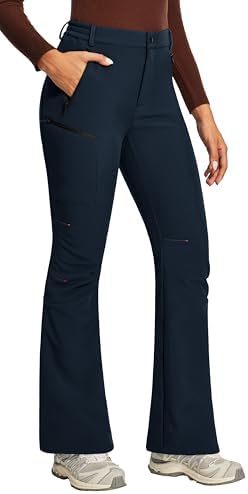 IUGA Snow Ski Pants Womens Waterproof Softshell Fleece Insulated Outdoor