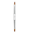 Tones Twin Head Nail Art Nylon Gel Brush - Brush for Gel Nails - Ultra Precise Nail Sculpting and 3D Nail Art Brush (#4 Flat & #6 Oval)