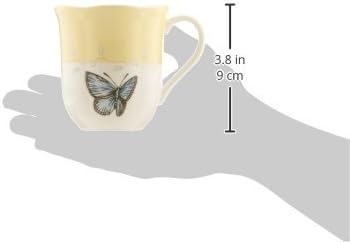 Lenox Butterfly Meadow Colors Porcelain Mug Set for 4, 12oz | Dishwasher safe, microwave safe | floral design | coffee mug gift for coffee lovers | 10oz, gift for women