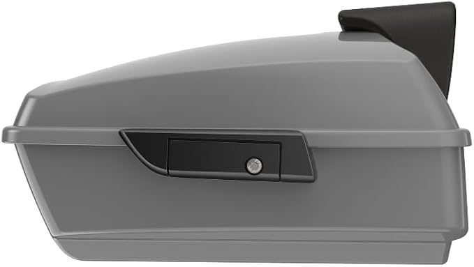 Advanblack 2026 Road Glide Tour Trunk Pack Dark Billiard Gray Chopped Tour Trunk Pack Backrest Pad for '97-'26 Harley Touring Road King Street Glide Electra Glide CVO models