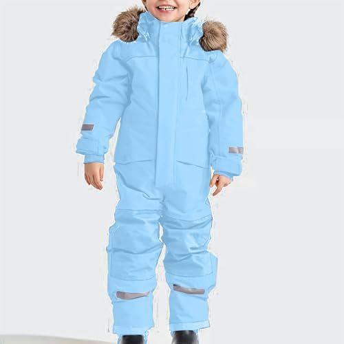 YRAETENM Snow Suit for Kids Boys Girls One Piece Snowsuit Girls and Boys Waterproof Insulated Winter Jumpsuit Coveralls