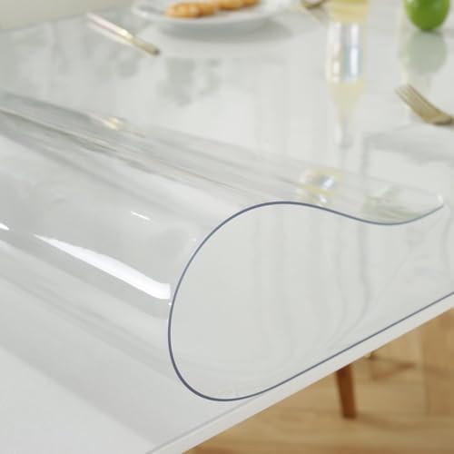 LovePads Clear Table Cover Protector 36 x 62 Inch, 1.5mm Thick Plastic Mat