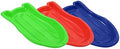 Superio Pack of 3 Toboggan Snow Sled for Kids and Adults, 37" Plastic Sled with Pull Ropes and Handles