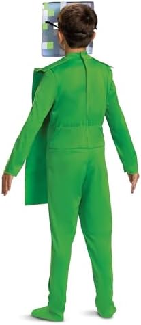 Disguise Minecraft Charged Creeper Costume, Officially Licesned Classic Jumpsuit Outfit, Kids Size