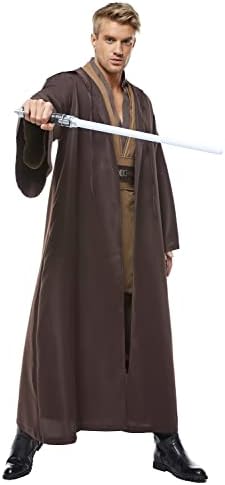 Cosplaysky Men's Tunic Cosplay Costume Halloween Robe Hooded Uniform