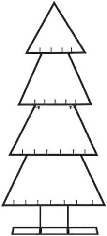 Metal Christmas Tree, DIY Ornament Display, Black, 49.2 Inch