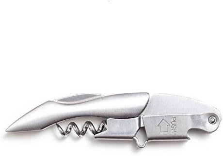 Prestige Waiters Corkscrew By Coutale Sommelier - Stainless Steel - Handmade and Sustainable Pinewood Crate - French Patented Spring-Loaded Double Lever Wine Bottle Opener for Bartenders and Gifts