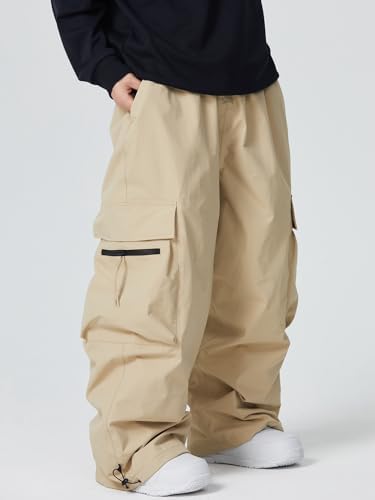 Mens Baggy Cargo Ski Pants Super Baggy Snowboard Snow Pant Women Insulated Loose Pant Sports Waterproof