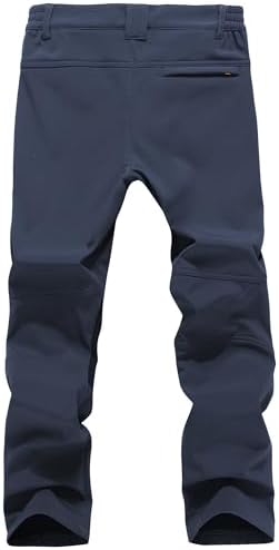 Men's Ski Snow Pants Warm Fleece Lined Softshell Outdoor Bottoms