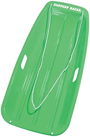 Slippery Racer Downhill Sprinter Flexible Kids Toddler Plastic Cold-Resistant Toboggan Snow Sled with Pull Rope and Handles -35 Inch