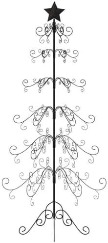 Modern Metal Christmas Tree, 6-Layer Foldable Xmas Holiday Decor