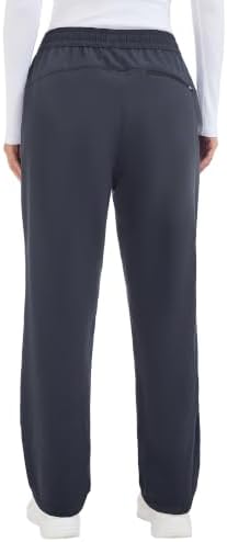 Women's Fleece Lined Snow Pants Water Resistant Insulated Ski Pants with 4 Zipper Pockets for Hiking Winter Outdoor