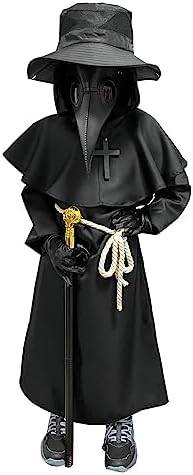 Wakejoy Plague Doctor Costume Kids Scary Halloween Costumes Outfits 120