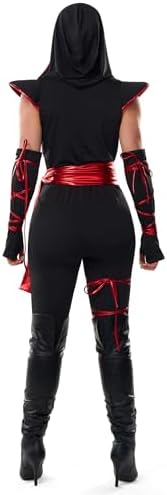 Spooktacular Creations Halloween Ninja Costume for Women with Ninja Mask for Adult Halloween Costume Party