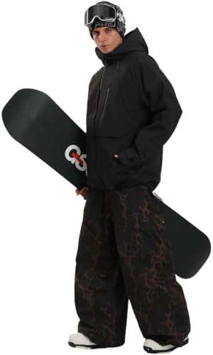 GSOU SNOW Women Men Baggy Snowboard Pants Ski Snow Pants Waterproof
