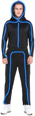 HSCTEK Light Up Adult Stick Figure Costume, Led Halloween Cosplay Men Women