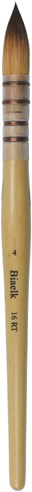 9PCS Biaelk16RT Professional Mop Acrylic Paint Watercolor Brushes Set Taklon Hair Large Round Pointed Tip Wooden Handle Size12345681012 for Watercolor,Pottery,Wash,Gouache,Face Painting