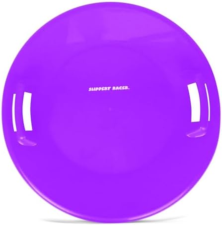 Slippery Racer Heavy-Duty Cold Resistant Downhill Pro Adults and Kids Plastic Outdoor Winter Saucer Disc Snow Sled with Handles