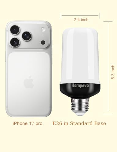 Hompavo 【Upgraded】 Flame Light Bulbs for Home Decor with Upside Down Effect