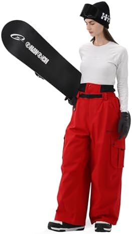 Mens Womens Snowbaord Pants 3L Baggy Snow Ski Pants