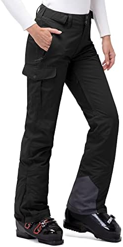 33,000ft Women's Insulated Snow Pants Waterproof Ski with Boot Gaiters