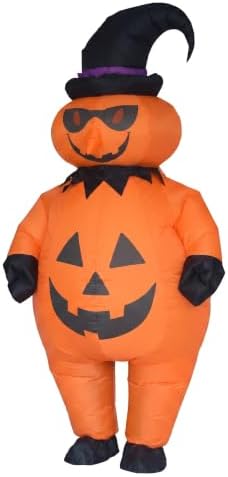 Pumpkin Witch Inflatable Costume Adult Halloween Blow Up Suit