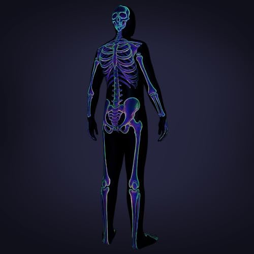 Uisozsfeb Men's Skeleton Costume Glow in Dark Jumpsuit Light Up Bodysuit