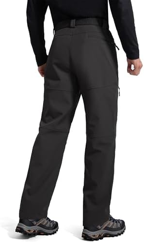 FREE SOLDIER Men's Fleece Lined Pants Softshell Snow Ski Pants