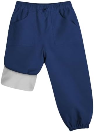 QBK Toddler Snow Pants Fleece Lined Waterproof Ski Pants for Boys & Girls