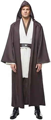 Cosplaysky Men's Tunic Cosplay Costume Halloween Robe Hooded Uniform