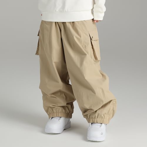 Mens Baggy Cargo Ski Pants Super Baggy Snowboard Snow Pant Women Insulated Loose Pant Sports Waterproof
