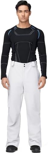 Men's Ski Snow Pants Insulated Waterproof Snowboard Cargo Pants Bibs Regular Fit