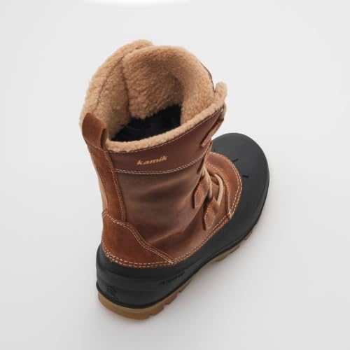 Kamik Snowgem 2 Women’s Snow Boot, Seam-Sealed Waterproof Leather & Nylon Upper, HEAT-MX 145 Insulation, Rubber Shell