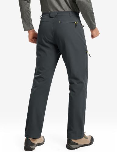 TACVASEN Men's Ski Snow Pants Winter Fleece Lined Waterproof Insulated