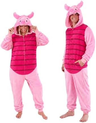Funziez! Slim Fit Adult Onesie - Animal Costume - Plush Unisex Halloween One Piece Cosplay Suit for Women and Men