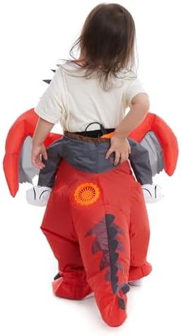Inflatable Toddler Child Dragon Costume, Blow up Rider Cosplay Boys Girls
