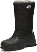 Kricely Men's Snow Boots Waterproof Non-Slip Outdoor Hiking Athletic Warm Fur Boot Comfortable Causual Cold-Weather Boots