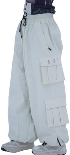 Mens Baggy Cargo Ski Pants Super Baggy Snowboard Snow Pant Women Insulated Loose Pant Sports Waterproof