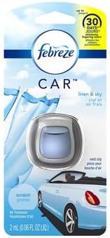 Febreze Car Vent Clip Air Freshener, Linen & Sky 1 ea (Pack of 3)