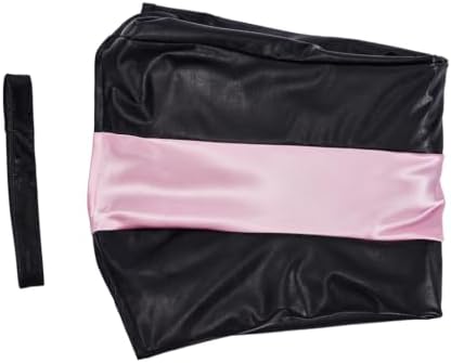 Women's Cady Heron Cosplay Costume Black and Pink Bodycon Mini Dress with Choker for Halloween Party