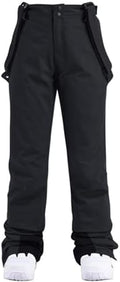 Women's Snow Ski Pants Insulated Winter Warm Outdoor Waterproof Snowboard Pants Bibs Detachable Suspender