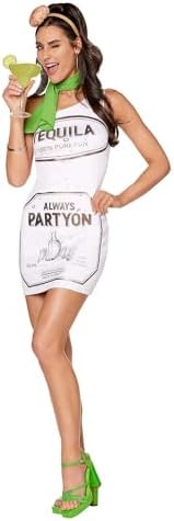 Spirit Halloween Adult Tequila and Lime Couple Costume | Matching Halloween Costumes | Tequila Dress and Lime Slice Outfit